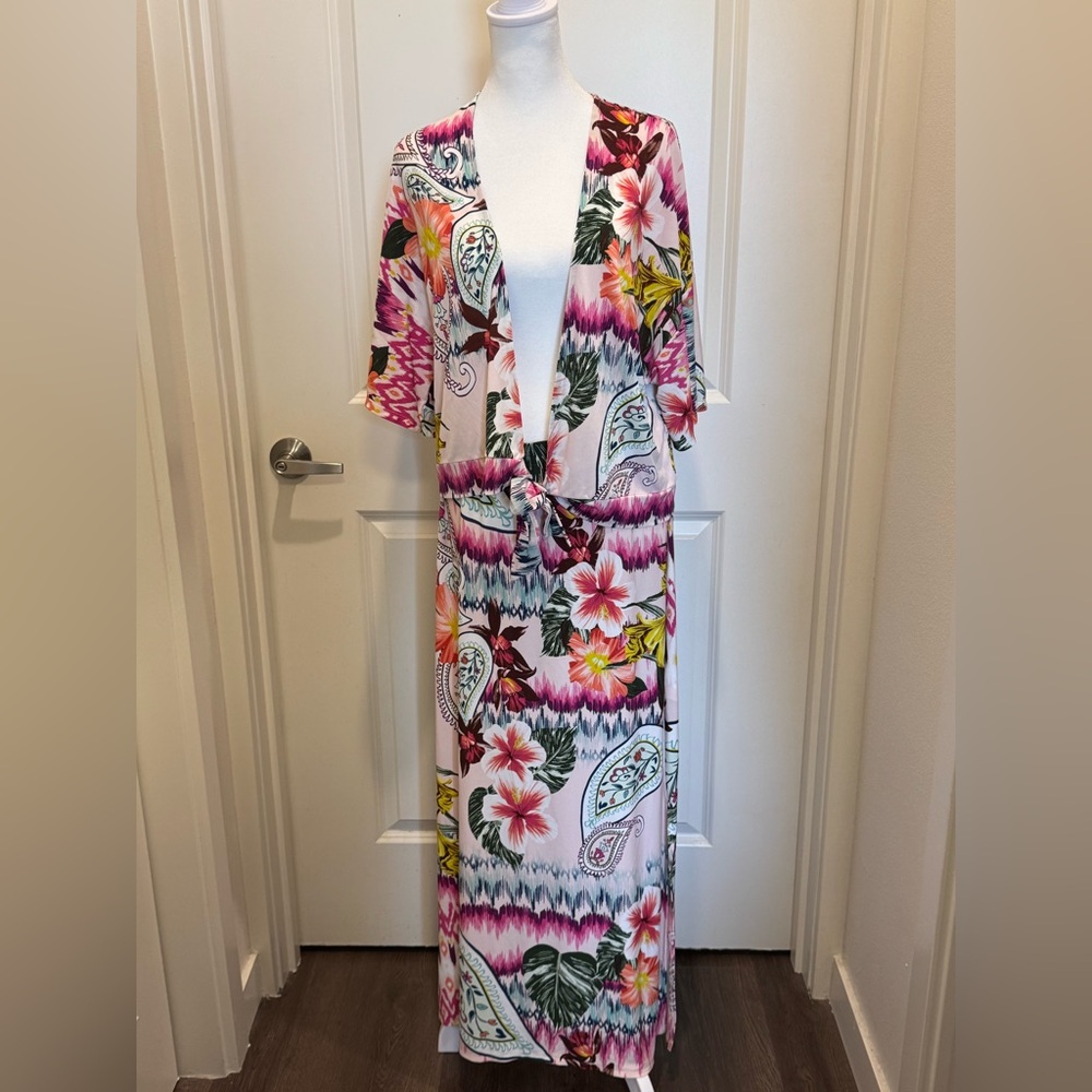 Chico's Ikat Floral Kimono Women's Two Piece Set